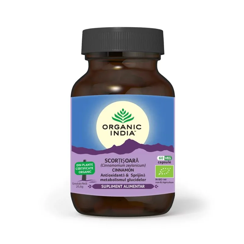 Scortisoara Ceylon - Metabolismul Glucidelor, eco, 60 caps | Organic India