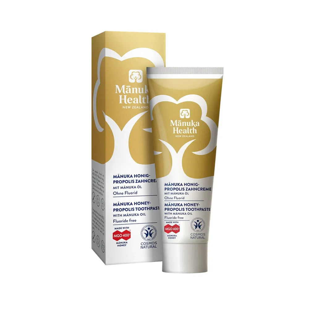 Pastă de dinți fără fluor, cu miere si ulei de Manuka MGO 400+, Propolis, 75 ml | Apiland