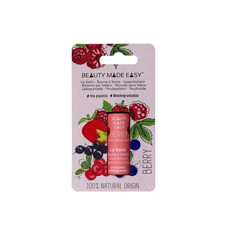 Balsam de buze zero plastic, Berry, 5.5g | Beauty Made Easy