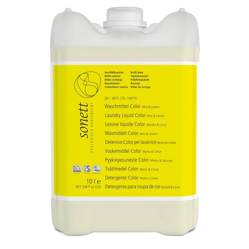 Detergent lichid pentru rufe colorate cu menta si lamaie ecologic, 10l | Sonett