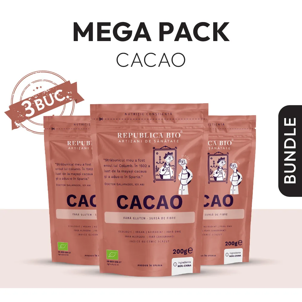 Mega Pack Cacao, pulbere ecologica pura | Republica BIO