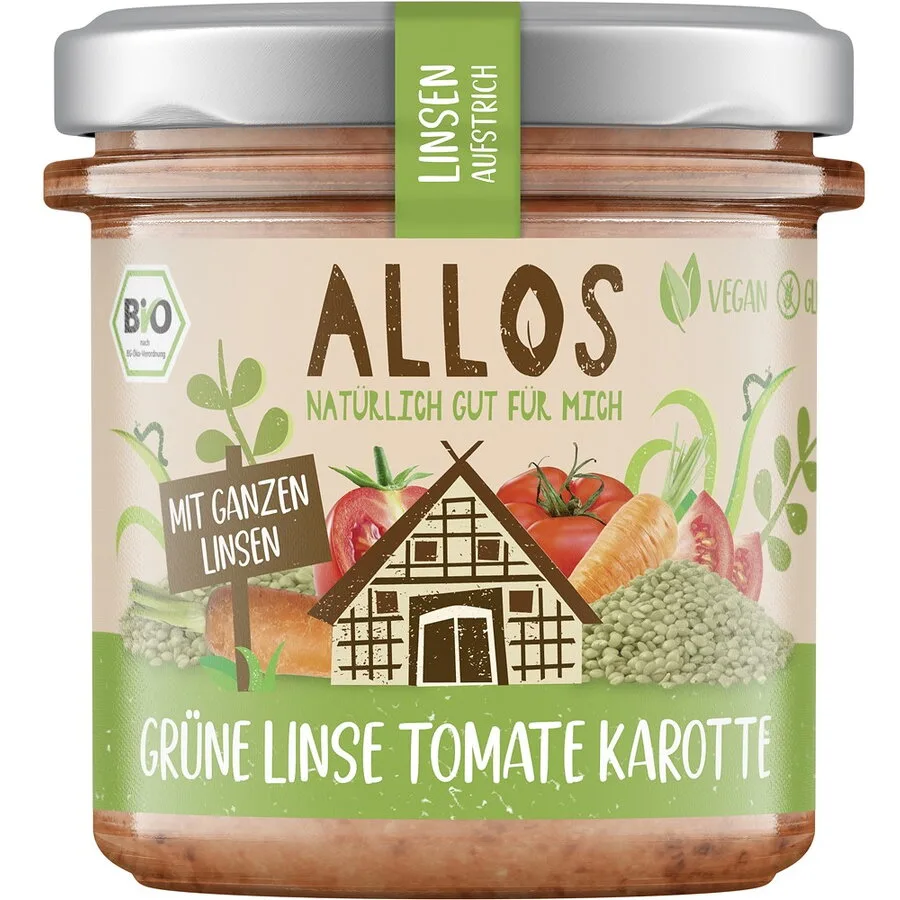 Crema tartinabila din linte verde, tomate si morcovi, fara gluten | Allos