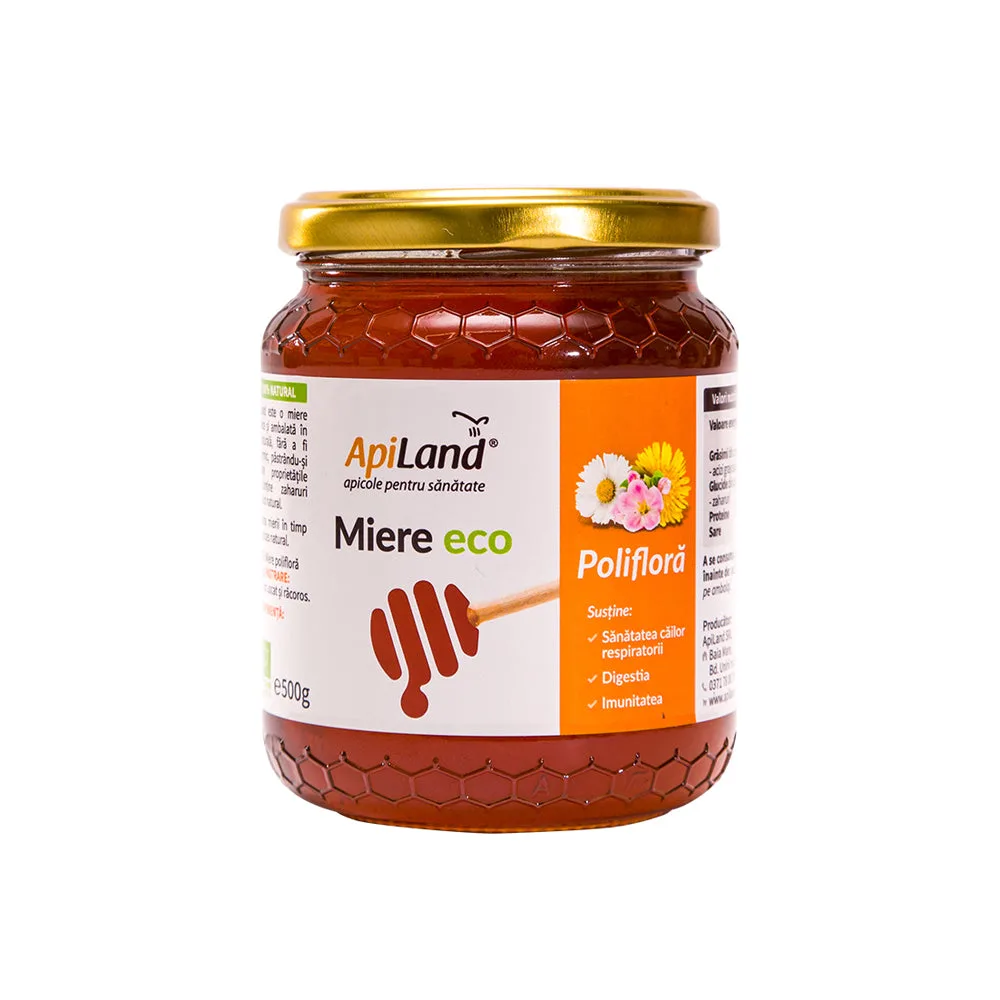 Miere Polifloră ECO, 500g | Apiland