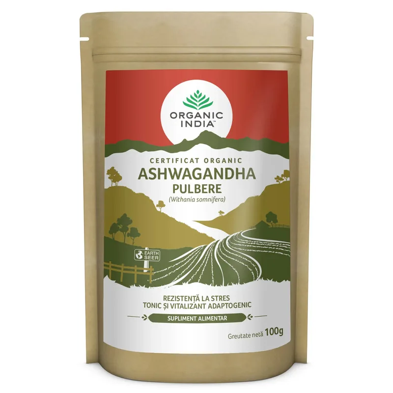 Ashwagandha Pulbere, 100g | Organic India