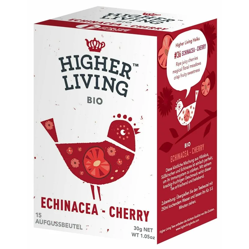 Ceai echinacea si visine bio, 15dz | Higher Living