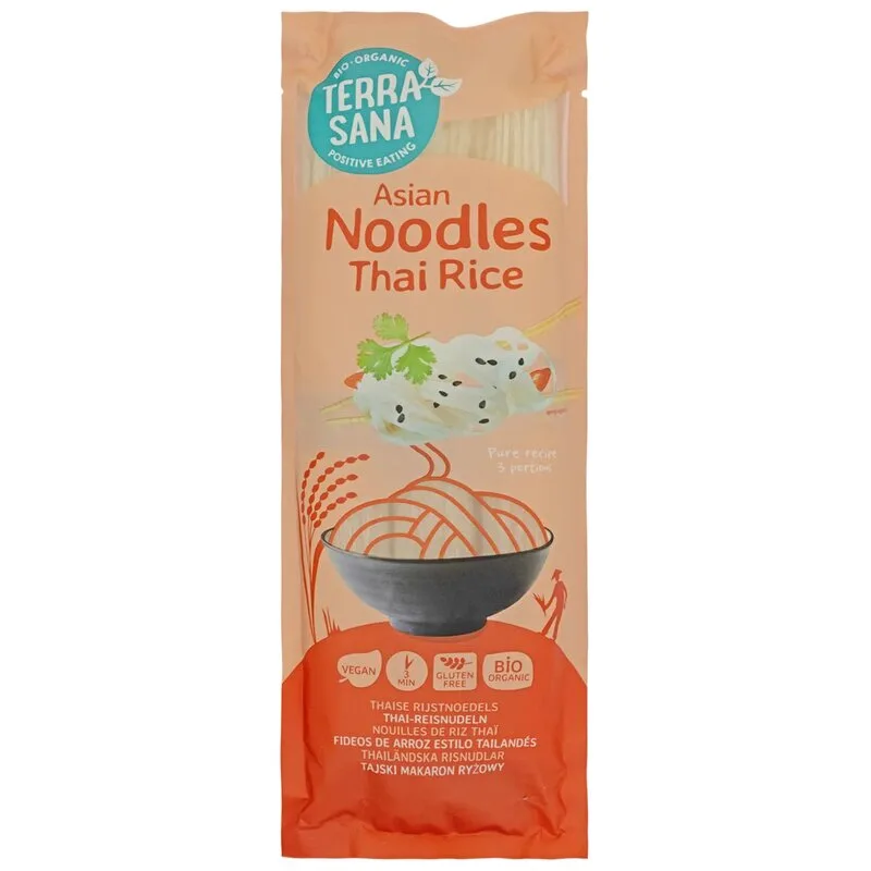 Asia noodles din orez, fara gluten, bio, 250g | Terra Sana