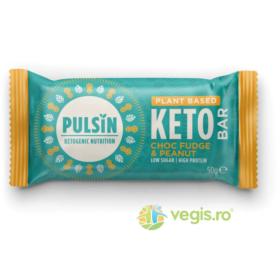 Baton Keto cu Fudge de Ciocolata si Arahide, 50g | Pulsin